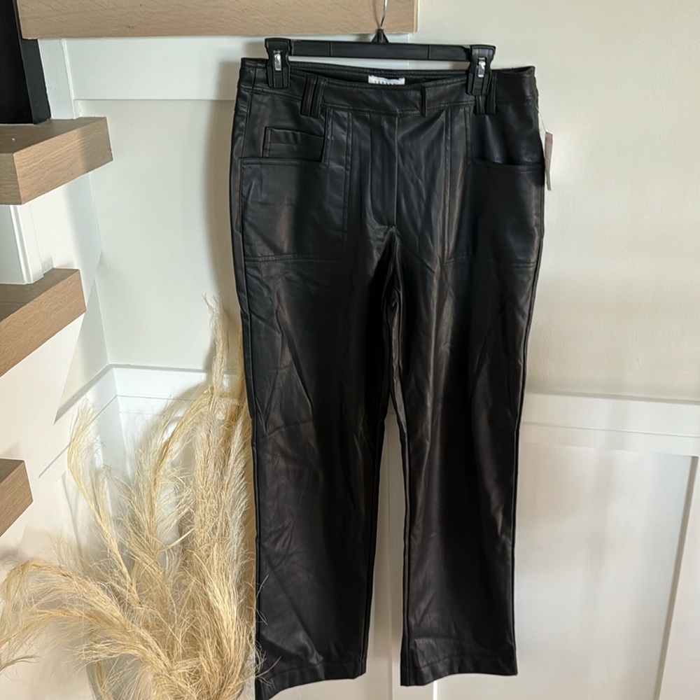 Topshop faux leather pants size 8